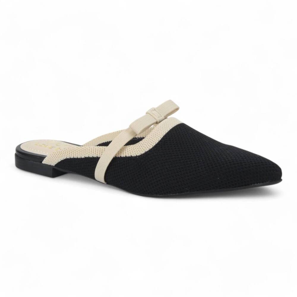 NEW BRUNO MENEGATTI women's fanny knit mule in black